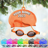 Parvii Personalized Swimming Ornament, Gift for Swimming Lovers Ornaments Swimmer Christmas Ornament Christmas Tree Decor Swimming Christmas Ornament Lovers, Male Female Swimmer Ornament (S9)